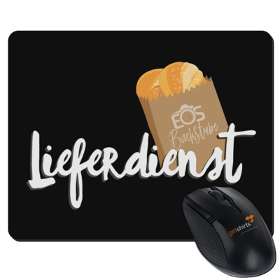 Motiv: Mousepad Textil - Lieferdienst - bestimme auf Wunsch Details wie Produkt, Grösse, Farbe und Position selbst ! Motiv: Mousepad Textil - Lieferdienst