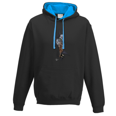 Motiv: Two-Tone Hoodie - Poldinator dunkel - bestimme auf Wunsch Details wie Produkt, Grösse, Farbe und Position selbst ! Motiv: Two-Tone Hoodie - Poldinator dunkel