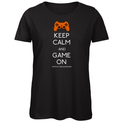 Motiv: Organic Lady T-Shirt - Keep Calm Game On - bestimme auf Wunsch Details wie Produkt, Grösse, Farbe und Position selbst ! Motiv: Organic Lady T-Shirt - Keep Calm Game On