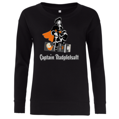 Motiv: Girlie Crew Sweatshirt - Captain Nadpfelsaft - bestimme auf Wunsch Details wie Produkt, Grösse, Farbe und Position selbst ! Motiv: Girlie Crew Sweatshirt - Captain Nadpfelsaft