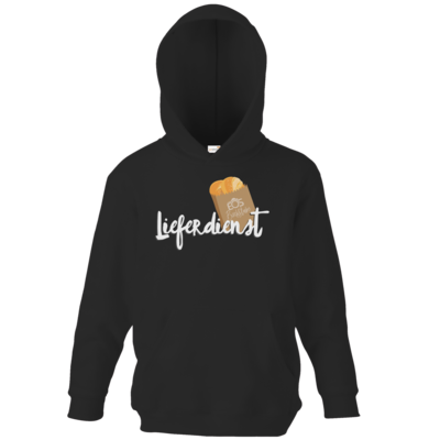 Motiv: Kids Hooded Sweat - Lieferdienst - bestimme auf Wunsch Details wie Produkt, Grösse, Farbe und Position selbst ! Motiv: Kids Hooded Sweat - Lieferdienst