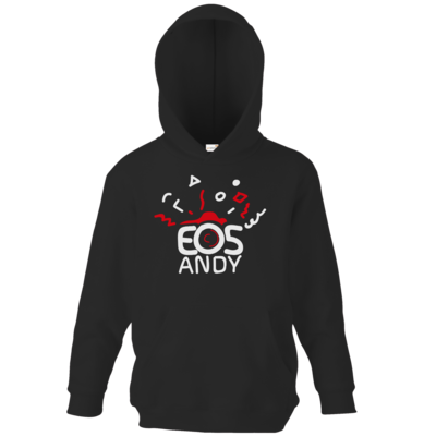 Motiv: Kids Hooded Sweat - eosAndy Doodle Shirt Logo - bestimme auf Wunsch Details wie Produkt, Grösse, Farbe und Position selbst ! Motiv: Kids Hooded Sweat - eosAndy Doodle Shirt Logo