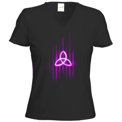 Motiv: T-Shirts Damen V-Neck FAIR WEAR - Triquetra - bestimme auf Wunsch Details wie Produkt, Grösse, Farbe und Position selbst ! Motiv: T-Shirts Damen V-Neck FAIR WEAR - Triquetra