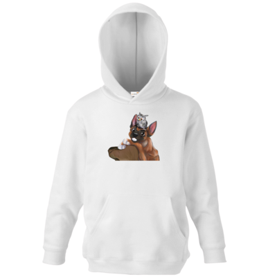 Motiv: Kids Hooded Sweat - friends - bestimme auf Wunsch Details wie Produkt, Grösse, Farbe und Position selbst ! Motiv: Kids Hooded Sweat - friends