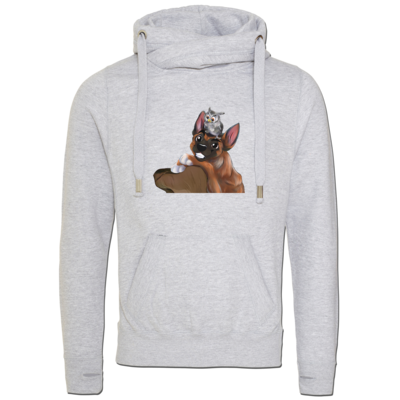 Motiv: Cross Neck Hoodie - friends - bestimme auf Wunsch Details wie Produkt, Grösse, Farbe und Position selbst ! Motiv: Cross Neck Hoodie - friends