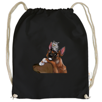 Motiv: Cotton Gymsac - friends - bestimme auf Wunsch Details wie Produkt, Grösse, Farbe und Position selbst ! Motiv: Cotton Gymsac - friends