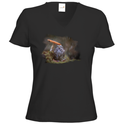 Motiv: T-Shirts Damen V-Neck FAIR WEAR - Poldi Pilz - bestimme auf Wunsch Details wie Produkt, Grösse, Farbe und Position selbst ! Motiv: T-Shirts Damen V-Neck FAIR WEAR - Poldi Pilz