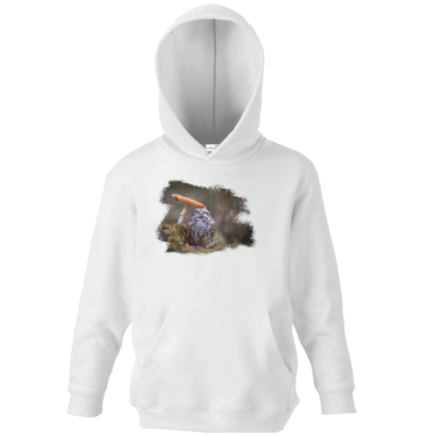 Motiv: Kids Hooded Sweat - Poldi Pilz - bestimme auf Wunsch Details wie Produkt, Grösse, Farbe und Position selbst ! Motiv: Kids Hooded Sweat - Poldi Pilz