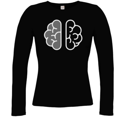 Motiv: Longsleeve Damen FAIR WEAR - Hirn - bestimme auf Wunsch Details wie Produkt, Grösse, Farbe und Position selbst ! Motiv: Longsleeve Damen FAIR WEAR - Hirn