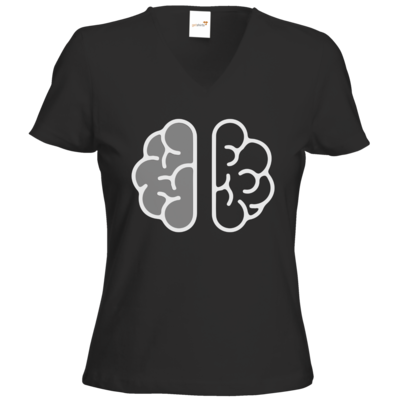 Motiv: T-Shirts Damen V-Neck FAIR WEAR - Hirn - bestimme auf Wunsch Details wie Produkt, Grösse, Farbe und Position selbst ! Motiv: T-Shirts Damen V-Neck FAIR WEAR - Hirn