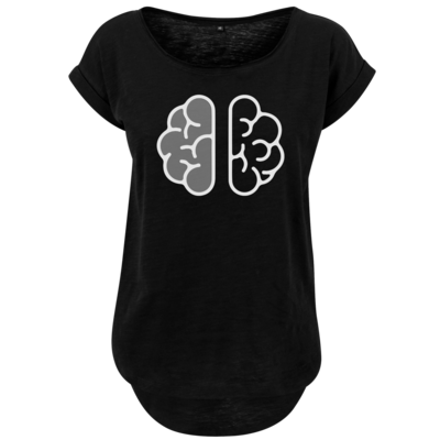 Motiv: Ladies Long Slub Tee - Hirn - bestimme auf Wunsch Details wie Produkt, Grösse, Farbe und Position selbst ! Motiv: Ladies Long Slub Tee - Hirn