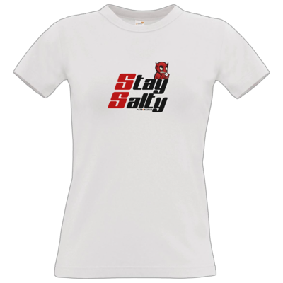 Motiv: T-Shirt Damen Premium FAIR WEAR - StaySalty - bestimme auf Wunsch Details wie Produkt, Grösse, Farbe und Position selbst ! Motiv: T-Shirt Damen Premium FAIR WEAR - StaySalty