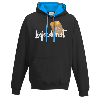 Motiv: Two-Tone Hoodie - Lieferdienst - bestimme auf Wunsch Details wie Produkt, Grösse, Farbe und Position selbst ! Motiv: Two-Tone Hoodie - Lieferdienst