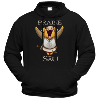 Motiv: Hoodie Premium FAIR WEAR - Praise The Sau - bestimme auf Wunsch Details wie Produkt, Grösse, Farbe und Position selbst ! Motiv: Hoodie Premium FAIR WEAR - Praise The Sau