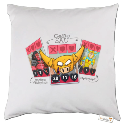 Motiv: Kissen - Geile Sau - Artifact - bestimme auf Wunsch Details wie Produkt, Grösse, Farbe und Position selbst ! Motiv: Kissen - Geile Sau - Artifact