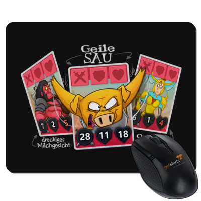 Motiv: Mousepad Textil - Geile Sau - Artifact - bestimme auf Wunsch Details wie Produkt, Grösse, Farbe und Position selbst ! Motiv: Mousepad Textil - Geile Sau - Artifact