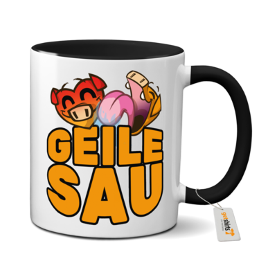 Motiv: Tasse farbig - GEILE SAU