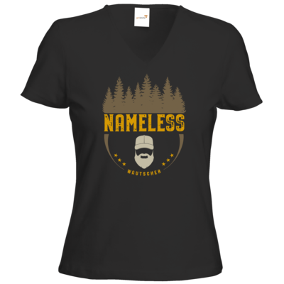 Motiv: T-Shirts Damen V-Neck FAIR WEAR - Nameless Retro - bestimme auf Wunsch Details wie Produkt, Grösse, Farbe und Position selbst ! Motiv: T-Shirts Damen V-Neck FAIR WEAR - Nameless Retro
