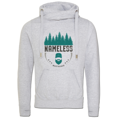 Motiv: Cross Neck Hoodie - Nameless Retro - bestimme auf Wunsch Details wie Produkt, Grösse, Farbe und Position selbst ! Motiv: Cross Neck Hoodie - Nameless Retro