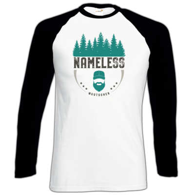 Motiv: Longsleeve Baseball T - Nameless Retro - bestimme auf Wunsch Details wie Produkt, Grösse, Farbe und Position selbst ! Motiv: Longsleeve Baseball T - Nameless Retro