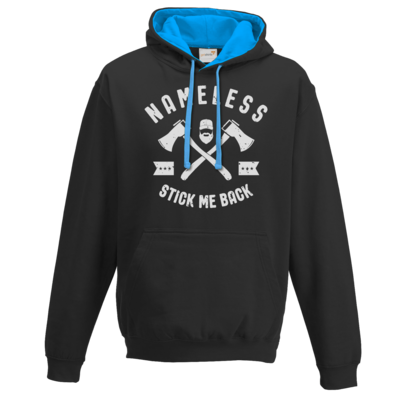 Motiv: Two-Tone Hoodie - Stick-Me-Back - bestimme auf Wunsch Details wie Produkt, Grösse, Farbe und Position selbst ! Motiv: Two-Tone Hoodie - Stick-Me-Back