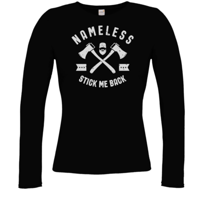 Motiv: Longsleeve Damen Organic - Stick-Me-Back - bestimme auf Wunsch Details wie Produkt, Grösse, Farbe und Position selbst ! Motiv: Longsleeve Damen Organic - Stick-Me-Back