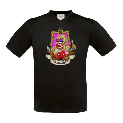 Motiv: T-Shirt V-Neck FAIR WEAR - Frikadella - bestimme auf Wunsch Details wie Produkt, Grösse, Farbe und Position selbst ! Motiv: T-Shirt V-Neck FAIR WEAR - Frikadella