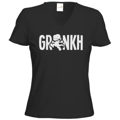 Motiv: T-Shirts Damen V-Neck FAIR WEAR - Lurch sw - bestimme auf Wunsch Details wie Produkt, Grösse, Farbe und Position selbst ! Motiv: T-Shirts Damen V-Neck FAIR WEAR - Lurch sw