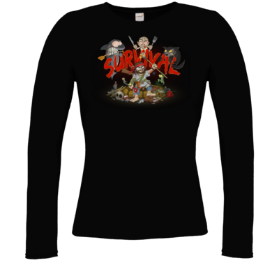 Motiv: Longsleeve Damen Organic - Survival - bestimme auf Wunsch Details wie Produkt, Grösse, Farbe und Position selbst ! Motiv: Longsleeve Damen Organic - Survival