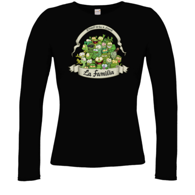 Motiv: Longsleeve Damen Organic - LaFamilia - bestimme auf Wunsch Details wie Produkt, Grösse, Farbe und Position selbst ! Motiv: Longsleeve Damen Organic - LaFamilia