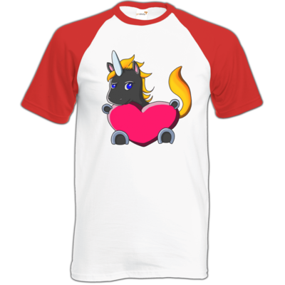 Motiv: Baseball-T FAIR WEAR - LSDUnicorn Liebe - bestimme auf Wunsch Details wie Produkt, Grösse, Farbe und Position selbst ! Motiv: Baseball-T FAIR WEAR - LSDUnicorn Liebe