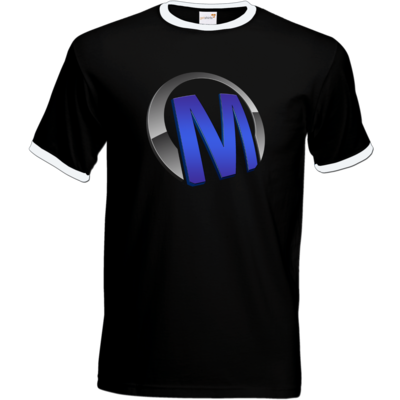 Motiv: T-Shirt Ringer - Macho - Logo - Blau - bestimme auf Wunsch Details wie Produkt, Grösse, Farbe und Position selbst ! Motiv: T-Shirt Ringer - Macho - Logo - Blau