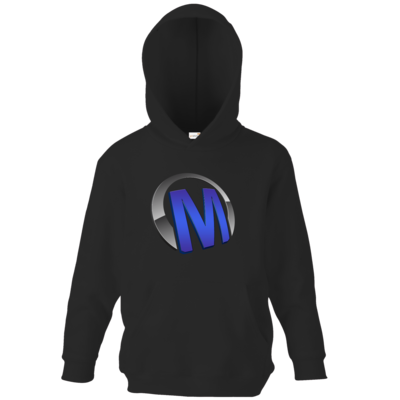 Motiv: Kids Hooded Sweat - Macho - Logo - Blau - bestimme auf Wunsch Details wie Produkt, Grösse, Farbe und Position selbst ! Motiv: Kids Hooded Sweat - Macho - Logo - Blau