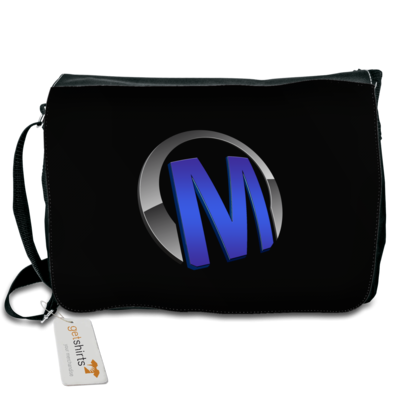 Motiv: Schultertasche - Macho - Logo - Blau - bestimme auf Wunsch Details wie Produkt, Grösse, Farbe und Position selbst ! Motiv: Schultertasche - Macho - Logo - Blau
