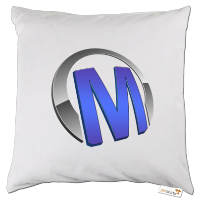 Motiv: Kissen - Macho - Logo - Blau 