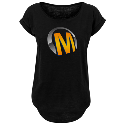 Motiv: Ladies Long Slub Tee - Macho - Logo - Orange - bestimme auf Wunsch Details wie Produkt, Grösse, Farbe und Position selbst ! Motiv: Ladies Long Slub Tee - Macho - Logo - Orange