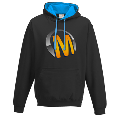 Motiv: Two-Tone Hoodie - Macho - Logo - Orange - bestimme auf Wunsch Details wie Produkt, Grösse, Farbe und Position selbst ! Motiv: Two-Tone Hoodie - Macho - Logo - Orange