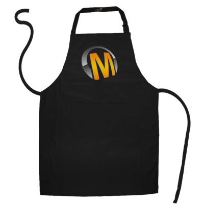 Motiv: Schürze - Macho - Logo - Orange - bestimme auf Wunsch Details wie Produkt, Grösse, Farbe und Position selbst ! Motiv: Schürze - Macho - Logo - Orange