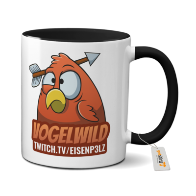 Motiv: Tasse farbig - Vogelwild