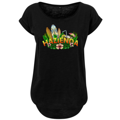 Motiv: Ladies Long Slub Tee - AlocaNegra - Hazienda - bestimme auf Wunsch Details wie Produkt, Grösse, Farbe und Position selbst ! Motiv: Ladies Long Slub Tee - AlocaNegra - Hazienda