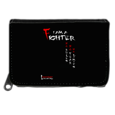 Motiv: Geldboerse - Kampfkunst Lifestyle - I am a Fighter - bestimme auf Wunsch Details wie Produkt, Grösse, Farbe und Position selbst ! Motiv: Geldboerse - Kampfkunst Lifestyle - I am a Fighter