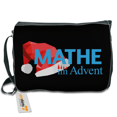 Motiv: Schultertasche - Mathe im Advent Logo - bestimme auf Wunsch Details wie Produkt, Grösse, Farbe und Position selbst ! Motiv: Schultertasche - Mathe im Advent Logo