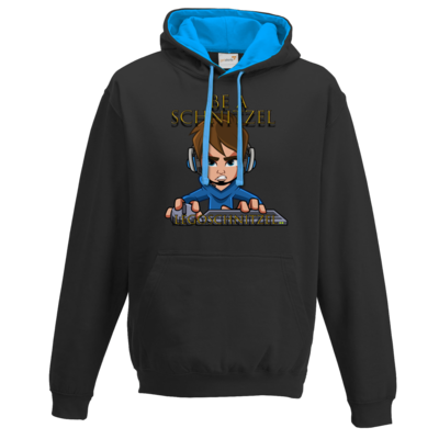 Motiv: Two-Tone Hoodie - Be A Schnitzel - bestimme auf Wunsch Details wie Produkt, Grösse, Farbe und Position selbst ! Motiv: Two-Tone Hoodie - Be A Schnitzel
