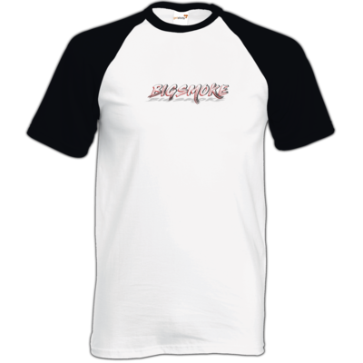 Motiv: TShirt Baseball - Schriftzug Big Smoke - bestimme auf Wunsch Details wie Produkt, Grösse, Farbe und Position selbst ! Motiv: TShirt Baseball - Schriftzug Big Smoke