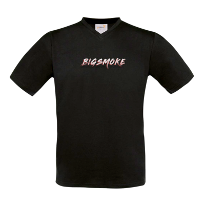Motiv: T-Shirt V-Neck FAIR WEAR - Schriftzug Big Smoke - bestimme auf Wunsch Details wie Produkt, Grösse, Farbe und Position selbst ! Motiv: T-Shirt V-Neck FAIR WEAR - Schriftzug Big Smoke