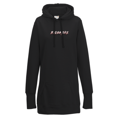 Motiv: Lady Longline Hoodie - Schriftzug Big Smoke - bestimme auf Wunsch Details wie Produkt, Grösse, Farbe und Position selbst ! Motiv: Lady Longline Hoodie - Schriftzug Big Smoke