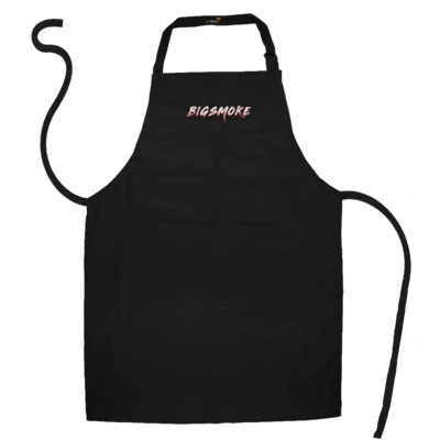 Motiv: Schürze - Schriftzug Big Smoke - bestimme auf Wunsch Details wie Produkt, Grösse, Farbe und Position selbst ! Motiv: Schürze - Schriftzug Big Smoke