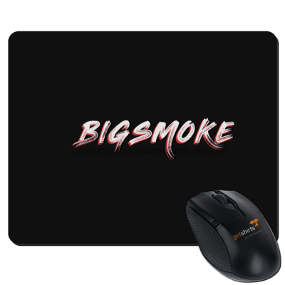 Motiv: Mousepad Textil - Schriftzug Big Smoke - bestimme auf Wunsch Details wie Produkt, Grösse, Farbe und Position selbst ! Motiv: Mousepad Textil - Schriftzug Big Smoke