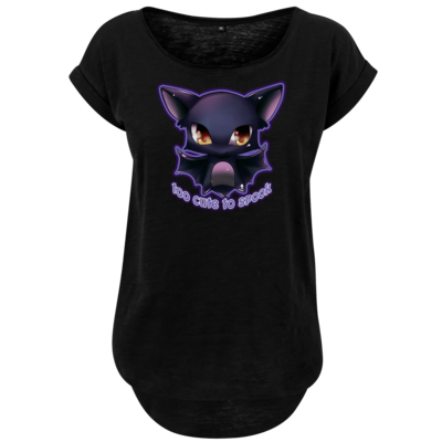 Motiv: Ladies Long Slub Tee - Too cute to spook - bestimme auf Wunsch Details wie Produkt, Grösse, Farbe und Position selbst ! Motiv: Ladies Long Slub Tee - Too cute to spook