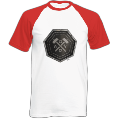 Motiv: Baseball-T FAIR WEAR - Wappen - Xorlosch - bestimme auf Wunsch Details wie Produkt, Grösse, Farbe und Position selbst ! Motiv: Baseball-T FAIR WEAR - Wappen - Xorlosch